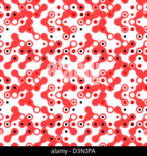 Muster - einfache nahtlose Abstrakt rot-weiße Textur - Hintergrund für design Stockfoto