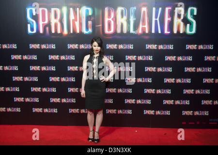 21. Februar 2013 - Madrid, Spanien - Rachel Korine besucht "Spring Breakers" Madrid in Callao Kino Premiere am 21. Februar 2013 in Madrid, Spanien (Credit-Bild: © Jack Abuin/ZUMAPRESS.com) Stockfoto