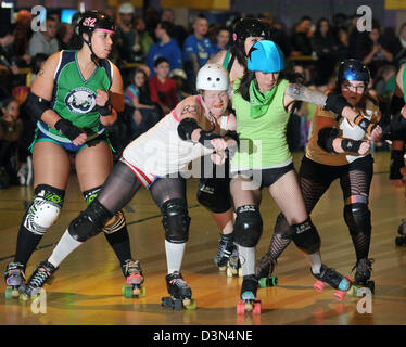 Amateur Roller Derby in Groton CT USA Stockfoto