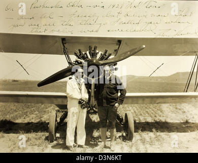 Die National Air Tour von 1928 mit Flugzeugen, die von Ben Howard entworfen wurden, dokumentiert wichtige Meilensteine in der frühen Luftfahrt und in Flugzeugtests. Stockfoto