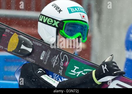 Sara Takanashi (JPN), 21. Februar 2013 - Skispringen: FIS Nordischen Ski Weltmeisterschaften 2013 Frauen offizielles Training in Predazzo Skisprung Stadion, Val di Fiemme, Italien. (Foto von Enrico Calderoni/AFLO SPORT) Stockfoto