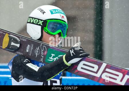 Sara Takanashi (JPN), 21. Februar 2013 - Skispringen: FIS Nordischen Ski Weltmeisterschaften 2013 Frauen offizielles Training in Predazzo Skisprung Stadion, Val di Fiemme, Italien. (Foto von Enrico Calderoni/AFLO SPORT) Stockfoto