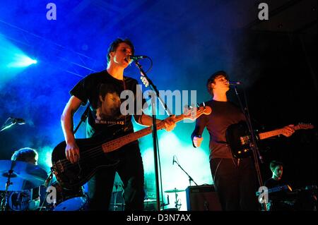 Palma-Veilchen spielt Brighton Dome am 21.02.2013 im Brighton Dome, Brighton als Bestandteil der NME Awards Tour 2013. Personen im Bild: Chilli Jesson, Sam Fryer. Bild von Julie Edwards Stockfoto