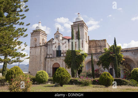 Iglesia de San Pedro y San Pablo in Villa de Etla, Oaxaca, Mexiko. Stockfoto