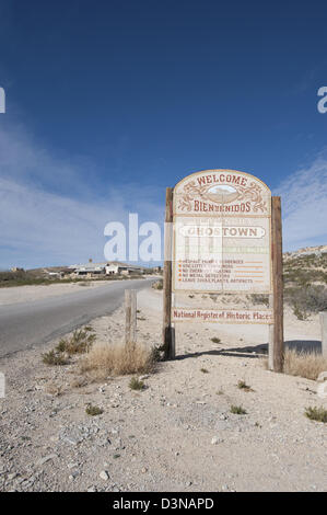 Terlingua Ghost Town, Big Bend National Park, Texas, USA, Big Bend, Terlingua, Geisterstadt, Antiquitäten, Silberbergbau, Goldminen, Stockfoto