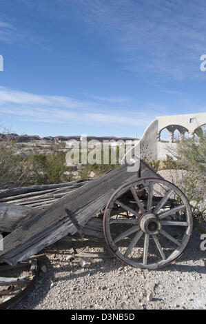 Terlingua Ghost Town, Big Bend National Park, Texas, USA, Big Bend, Terlingua, Geisterstadt, Antiquitäten, Silberbergbau, Goldminen, Stockfoto