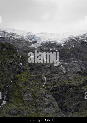 Aussicht auf dem Weg auf dem Rob Roy Gletscher Weg, Mt Aspiring National Park, in der Nähe von Wanaka, Neuseeland Stockfoto