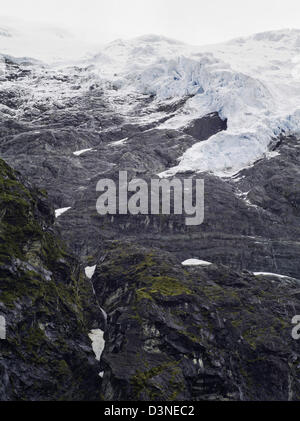 Rob Roy Gletscher; Aussicht auf dem Weg auf dem Rob Roy Gletscher Weg, Mt Aspiring National Park, in der Nähe von Wanaka, Neuseeland Stockfoto