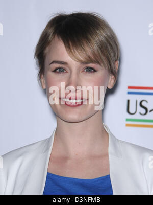 DOMINIQUE MCELLIGOTT 8. jährlichen OSCAR WILDE zu Ehren der irisches im FILM BAD ROBOT SANTA MONICA in Kalifornien USA 22. Februar 2013 Stockfoto