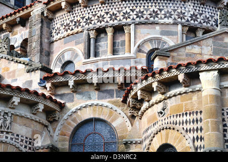 Romanische Kirche Saint Austremoine Issoire Puy de Dome Auvergne Zentralmassiv-Frankreich Stockfoto