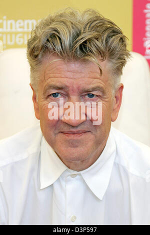 US-amerikanischer Filmemacher David Lynch nimmt an einem Fototermin für seinen neuen Film "Inland Empire" während der 63. Filmfestspiele von Venedig im Palazzo del Casino, Venedig, Italien, Mittwoch, 6. September 2006. Foto: Hubert Boesl Stockfoto