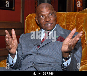 Senegalesische Präsident Abdoulaye Wade in Berlin, Deutschland, 6. September 2006 abgebildet. Foto: Mike Wolff Stockfoto