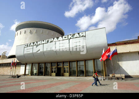 Blick auf das Panorama Museum von Wolgograd, russische, 10. September 2006. Das Museum beherbergt ein Panoramabild sowie Exponate aus der Schlacht von Stalingrad. Foto: Uwe Zucchi Stockfoto