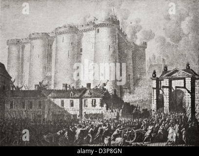 Der Sturm auf die Bastille, Paris, Frankreich, 14. Juli 1789. Stockfoto