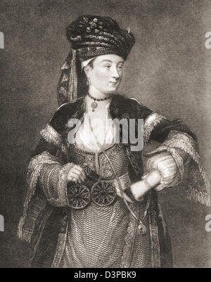 Lady Mary Wortley Montagu, 1689 – 1762. Englische Aristokrat und Schriftsteller. Stockfoto