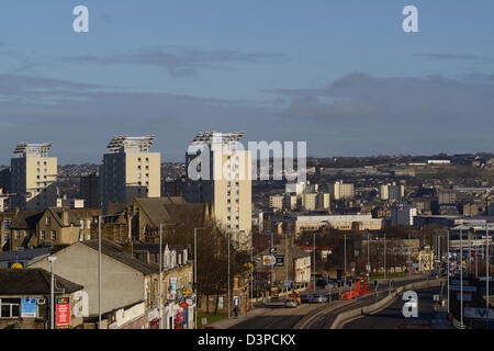 Skyline der City of Bradford, Yorkshire, Vereinigtes Königreich Stockfoto