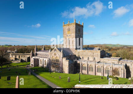 St. Davids Cathedral St Davids Pembrokeshire Wales Stockfoto