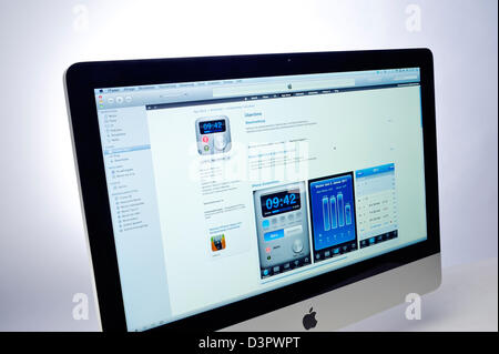 Hamburg, Deutschland, im App-Store mit im Laufe der Zeit-app im iTunes-Multimedia-Management-Programm Stockfoto