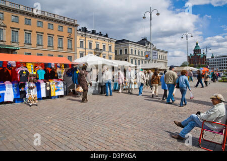 Finnland, Helsinki, Marktplatz Stockfoto