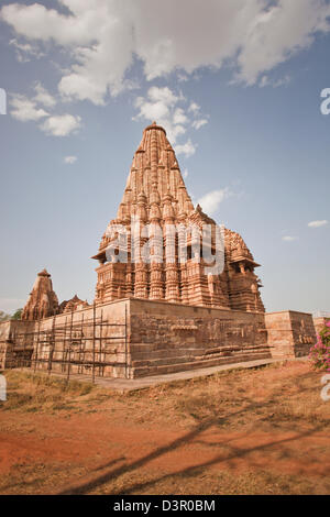Kandariya Mahadeva Tempel, Khajuraho, Chhatarpur Bezirk, Madhya Pradesh, Indien Stockfoto