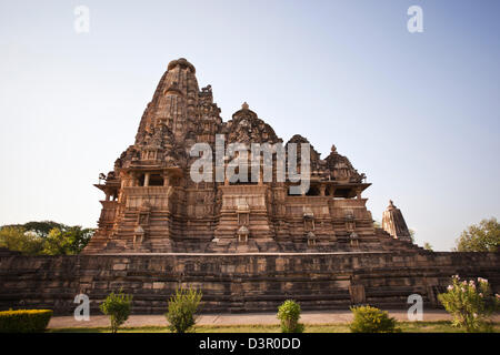 Lakshmana Tempel, Khajuraho, Chhatarpur Bezirk, Madhya Pradesh, Indien Stockfoto