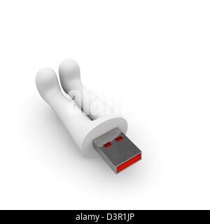 Ein USB-Stick ist eine technische große speichern und die Daten auf verschiedene Medien zu verbreiten. Stockfoto
