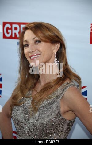 Los Angeles, USA. 22. Februar 2013. Schauspielerin Jane Seymour kommt an der großen britischen Film Rezeption britischer Generalkonsul Wohnsitz in Los Angeles, USA, am 22. Februar 2013. Foto: Hubert Boesl/Dpa/Alamy Live News Stockfoto