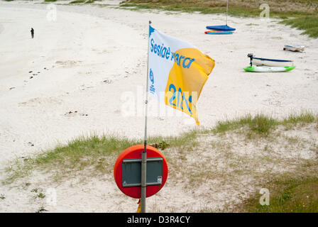 Der Strand von Achmelvich Bay, Assynt, Sutherland, Highlands von Schottland Stockfoto