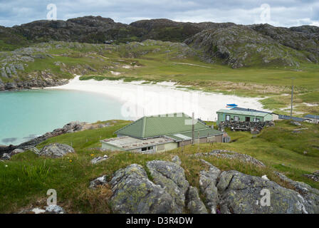 Der Strand von Achmelvich Bay, Assynt, Sutherland, Highlands von Schottland Stockfoto