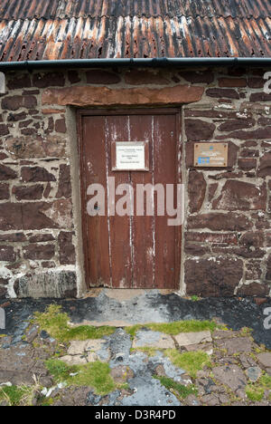 Lachs-Schutzhütte Museum an Stoner, Assynt, Sutherland, Schottland Stockfoto