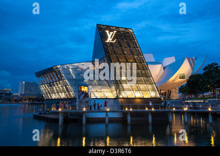 Louis Vuitton Insel Maison, Marina Bay Sands, Singapur Stockfoto