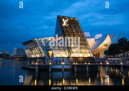 Louis Vuitton Insel Maison, Marina Bay Sands, Singapur Stockfoto