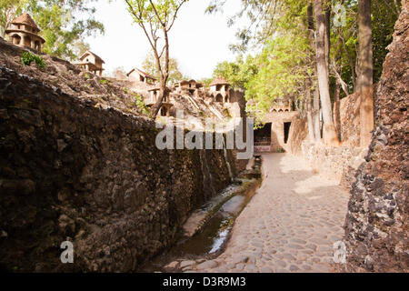 Steingarten von Nek Chand Saini, Steingarten von Chandigarh, Indien Stockfoto