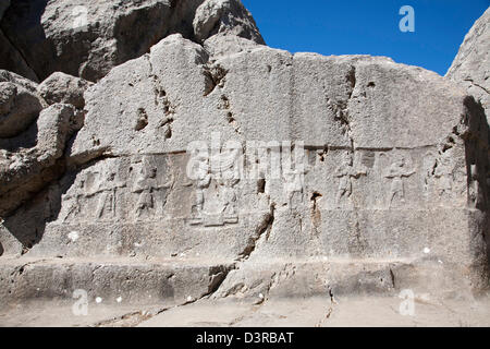 Kammer ein Zufluchtsort, archäologische Zone, Yazilikaya, Hattusa Gegend, Zentral-Anatolien, Türkei, Asien Stockfoto