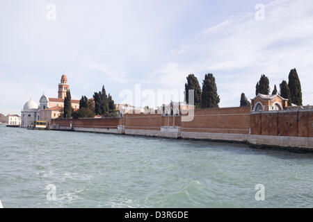 Isola di San Michele Cemetery in der venezianischen Lagune in der Nähe von Venedig-Italien Stockfoto