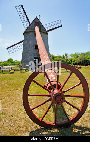 Nantucket Windmühle wurde 1745-46 von Nathan Wilbur, ein native Segler und Zimmermann, Nantucket Insel, Massachusetts gebaut. Stockfoto
