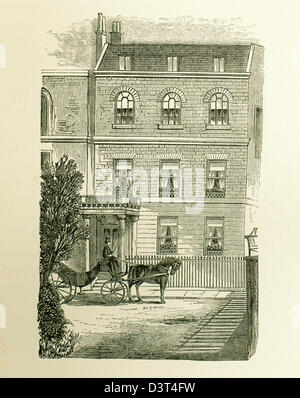 Tavistock House war das Londoner Haus des englischen Schriftstellers Charles Dickens von 1851 bis 1860. Stockfoto