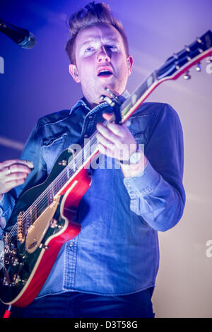 22. Februar 2013 - führt der irischen Indie-Rock-Band Two Door Cinema Club bei Magazzini Generali, Mailand, Italien Stockfoto