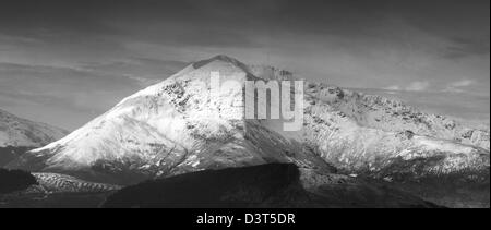 Beinn Bheithir im Winter, Glencoe, Argyll, Schottisches Hochland Stockfoto