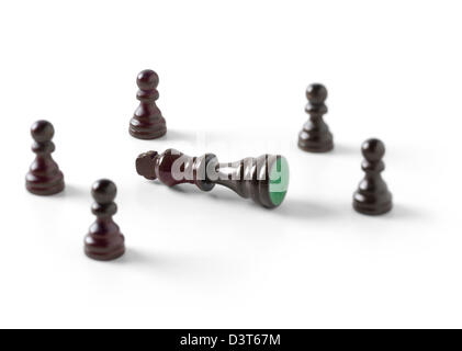 König und Bauern Stockfoto