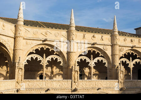 Lissabon, Portugal. Das Hieronymus-Kloster oder El Monasterio de Los Jerónimos de Santa María de Belém. Stockfoto