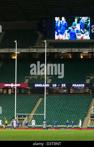 Twickenham Stadium, England V Frankreich Frauen Rugby Six Nations, London, UK. 23. Februar 2013. Stockfoto