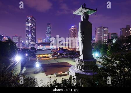 Bongeunsa-Tempel in der Gangnam Bezirk von Seoul, Korea. Stockfoto