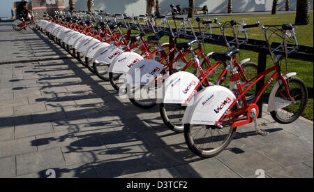 Barcelona, Spanien, Bicing ist nehmen die öffentliche Fahrrad-Verleih-system Stockfoto