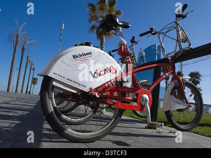 Barcelona, Spanien, Bicing ist nehmen die öffentliche Fahrrad-Verleih-system Stockfoto