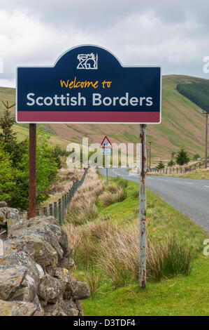 Schottland, Scottish Borders willkommen anmelden Stockfoto