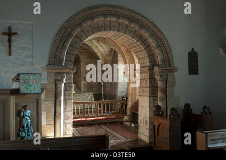 St.-Georgs Kirche, Hampnett, Gloucestershire, England, Vereinigtes Königreich Stockfoto