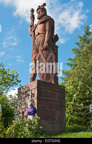 Schottland, Scottish Borders, William Wallace Statue auf ganz gut in der Nähe von Melrose, errichtet 1814 Stockfoto