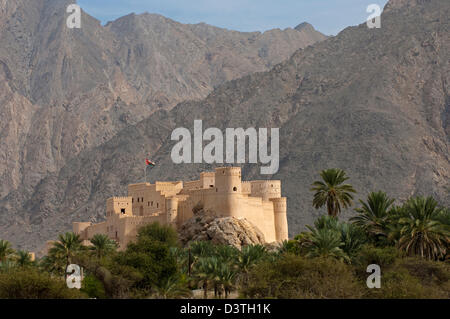 Nakhl Fort, Hajar al-Gharbi-Gebirge, Sultanat von Oman Stockfoto