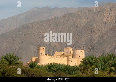 Nakhl Fort, Hajar al-Gharbi-Gebirge, Sultanat von Oman Stockfoto